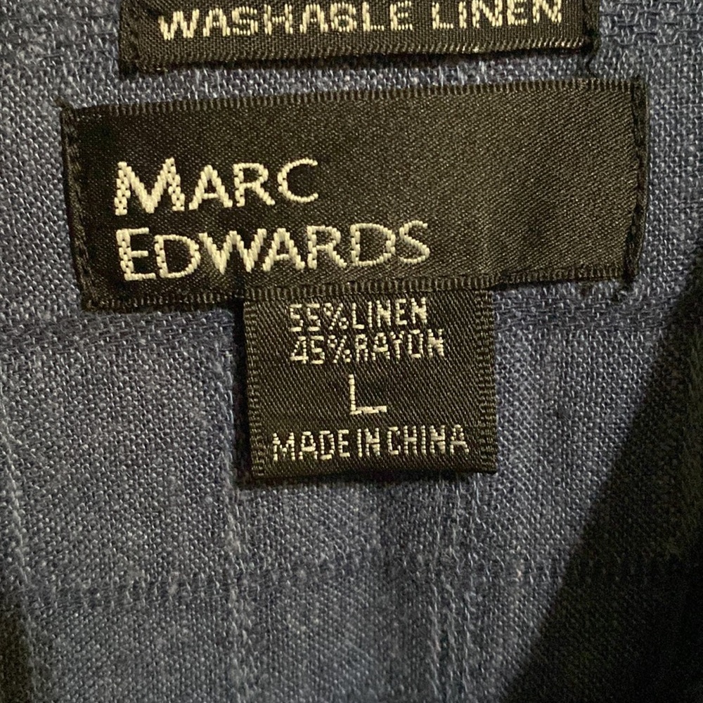MENS MARC EDWARDS
SHORT SLEEVE BUTTON DOWN\Large/Blue - Picture 6 of 15